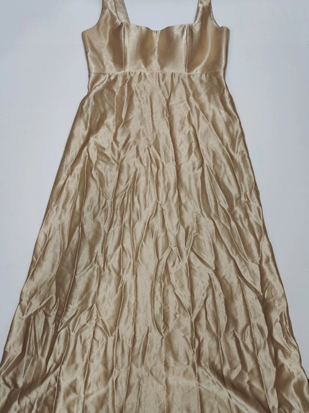 Jenny Yoo Gold Satin Party Dress Women's Size 8